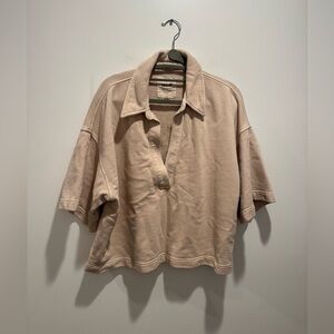 Aerie Vintage Polo Short Sleeve Sweatshirt